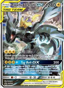 Pikachu e Zekrom GX